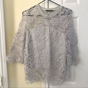 Light grey Zara Lace Dress